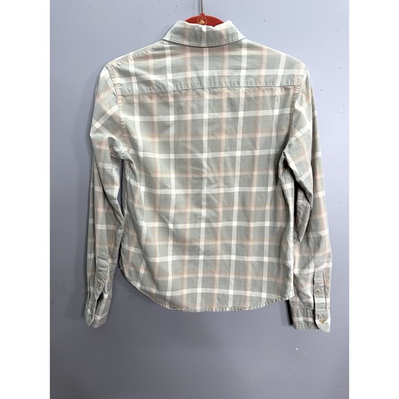 Lauren Ralph Lauren Vtg. Women's Sz S Green/Pink Plaid Button Front Blouse - Picture 7 of 14